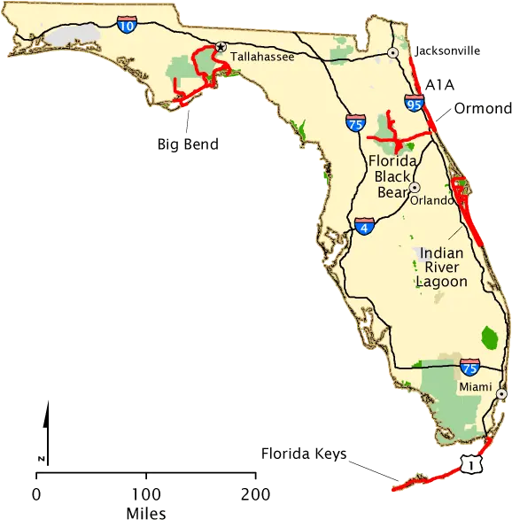 Florida Map Americau0027s Byways Aia On Florida Map Png Florida Map Png