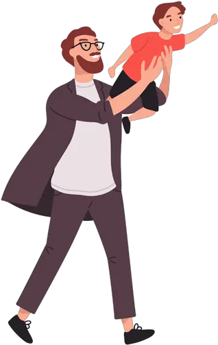 Father And Son Png Hd Images Stickers Vectors Online Job Cartoon Parent Lifting Baby Icon