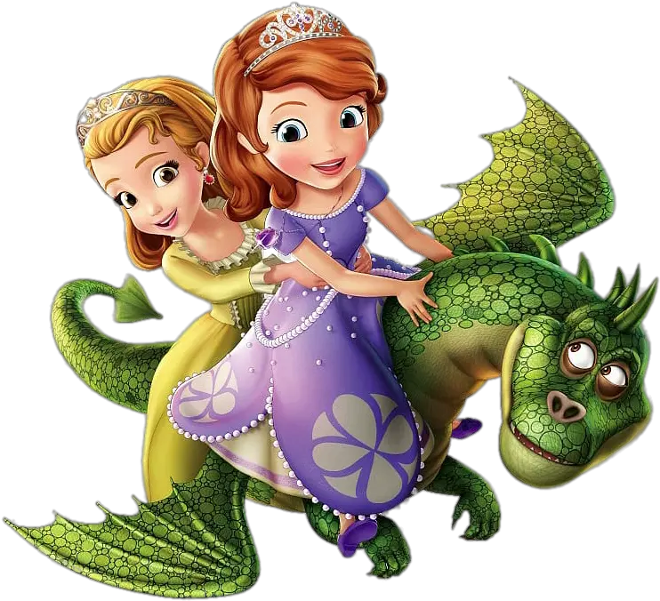 Sofia The First And Rapunzel Sofia The First With Dragon Png Rapunzel Transparent Background