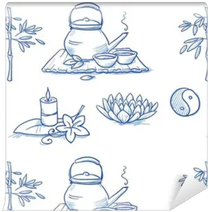 Wallpaper Icon Item Set Wellness Spa Meditation With Meditation Candle Drawing Png Flower Icon Set