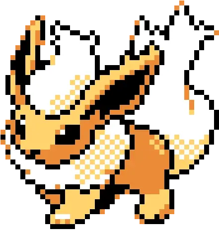 Flareon Flareon Pixel Art Png Flareon Png