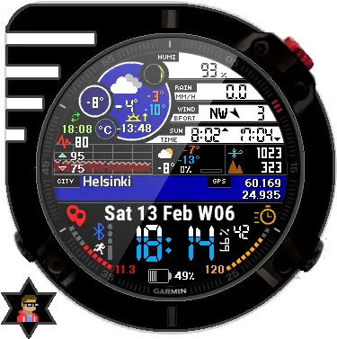 X3m Weather Garmin Connect Iq Data Rich Watch Faces Garmin Png Mio Icon