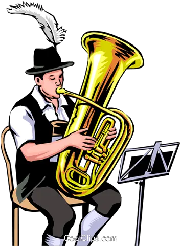 German Tuba Player Royalty Free Vector Tuba Player Vector Png Tuba Png