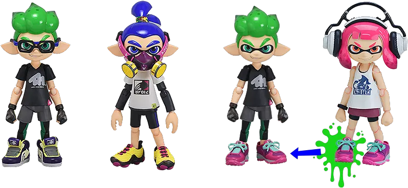 Figma Splatoon Boy Action Figure Cartoon Png Inkling Png