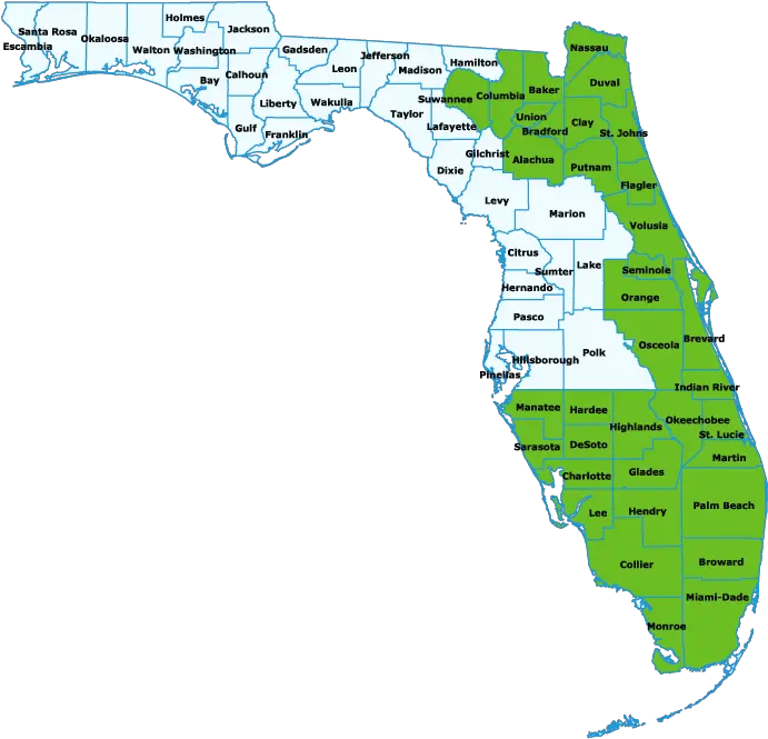 Fpl Free Small Business Analytics Tool Florida Power And Light Map Png Florida Map Png