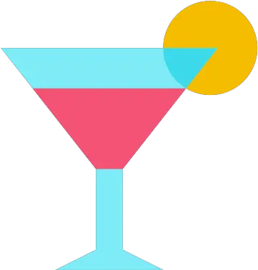 Cocktail Icon In Color Glass Style Png Drinks