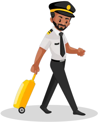 Best Premium Pilot Standing In Front Of The Plane Pilot Cartoon Character Png Pilot Icon