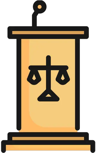Podium Icon Of Colored Outline Style Podium Court Png Podium Png