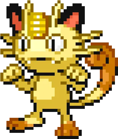 Meowth Pokemon Rare Transparent Png Meowth Pixel Gif Meowth Png