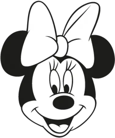 Minnie Mouse Head Clipart Black And White Cara Minnie Mouse Vector Png Minnie Mouse Face Png