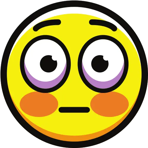 Flushed Face Happy Png Embarrassed Emoji Transparent