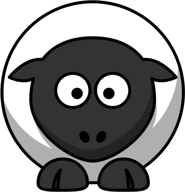 Sheep White With Black Face Feet Svg Vector Animals In Arabic For Kids A Cheerful E Book Png Sheep Icon Png
