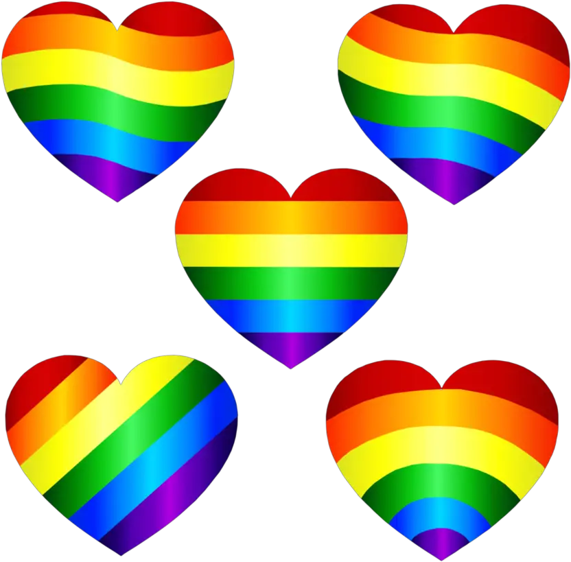 Heart Vector Png Rainbow Hearts Vector Set Done In 2015 Transparent Background Rainbow Heart Clipart Heart Vector Png png