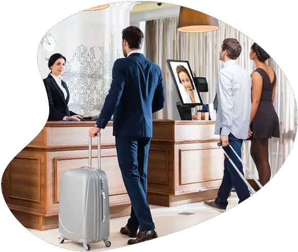 Home Front Desk Hotel Png Receptionist Png