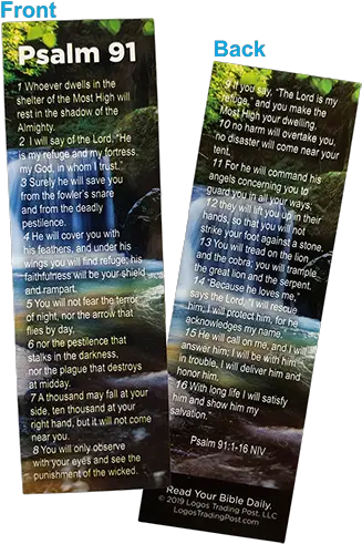 Psalm 91 The Lord Is My Refuge Bookmarks Pack Of 50 Christian Bookmarks Vertical Png Refuge Icon
