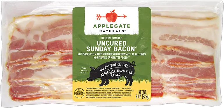 Bacon Applegate Uncured Sunday Bacon Png Bacon Transparent