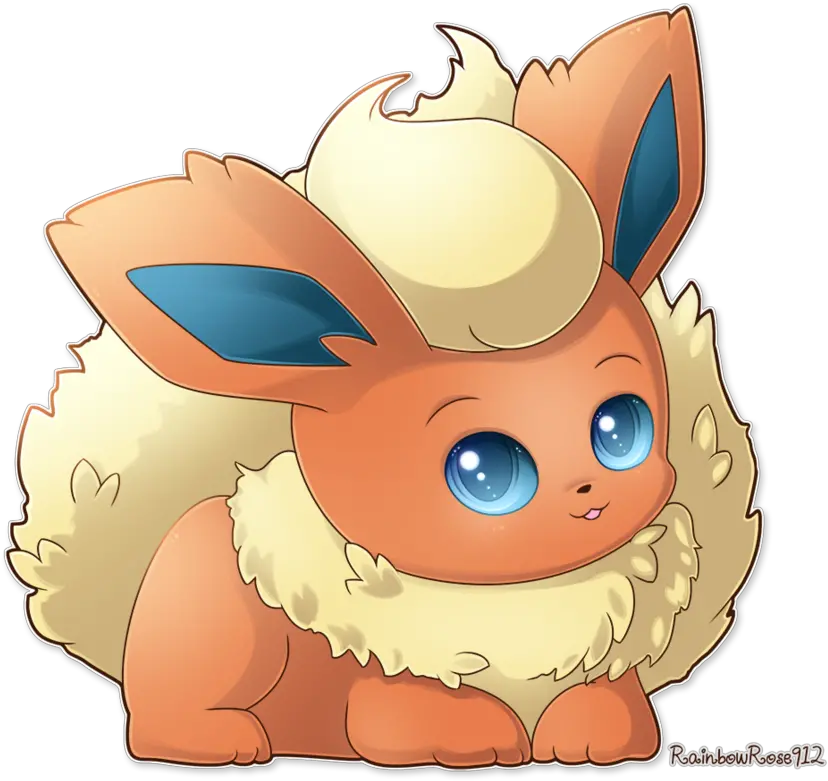 Rainbow Rose Transparent Png Image Cute And Chibi Eeveelutions Rainbowrose912 Flareon Png