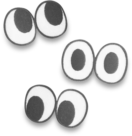 Download Hd Embroidered Googly Eyes Circle Png Googly Eyes Transparent Background