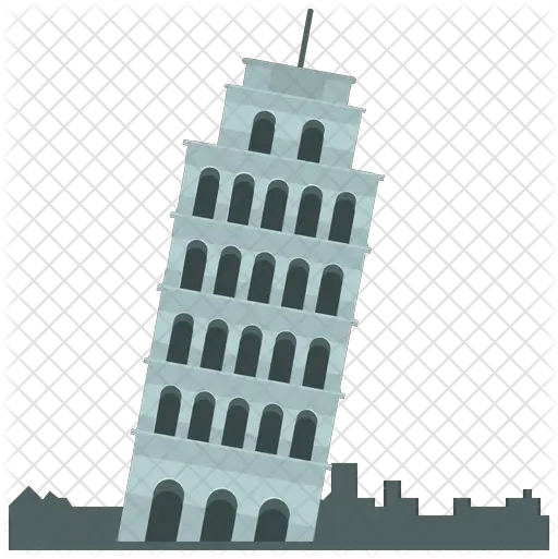 Leaning Tower Of Pisa Icon Flat Palazzo Della Civiltà Del Lavoro Png Leaning Tower Of Pisa Png