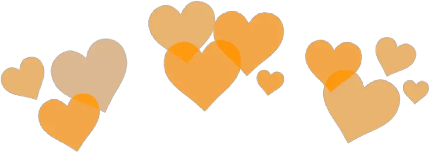 Download Orange Heart Hearts Crown Heartcrown Hearts Png Transparent Heart Transparent png