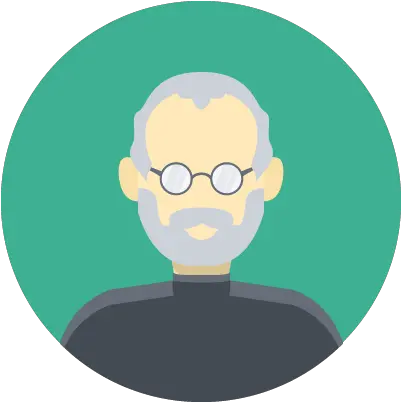 Steve Jobs Old Man Flat Icon Png Steve Jobs Png