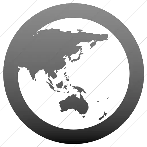 Iconsetc Simple Black Gradient Raphael Globe Asia Icon Mapas Del Mundo Vector Png Globe Black And White Png