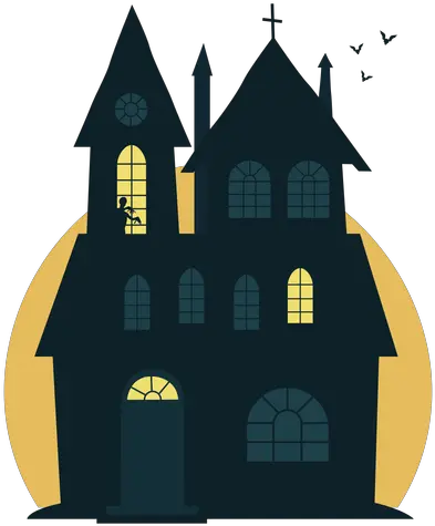 Spooky Halloween Haunted House Fiction Png Haunted House Png