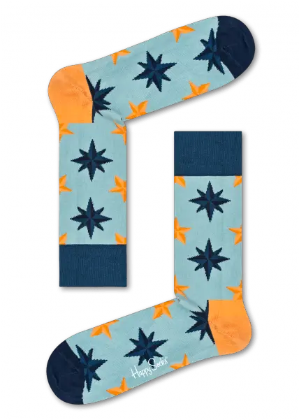 Happy Socks Nautical Star Sock Sock Png Nautical Star Png