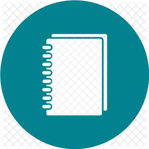 Spiral Notebook Icon Of Glyph Style Circle Png Spiral Notebook Png