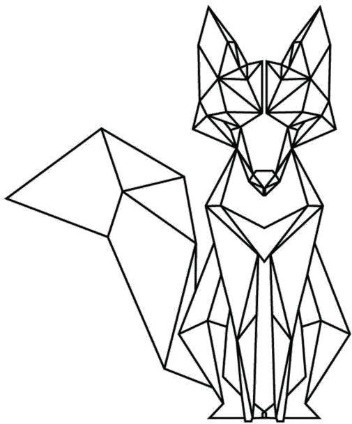 Drawing Geometry Watercolor Clip Art Free Download Fox Drawing Geometric Png Geometric Png