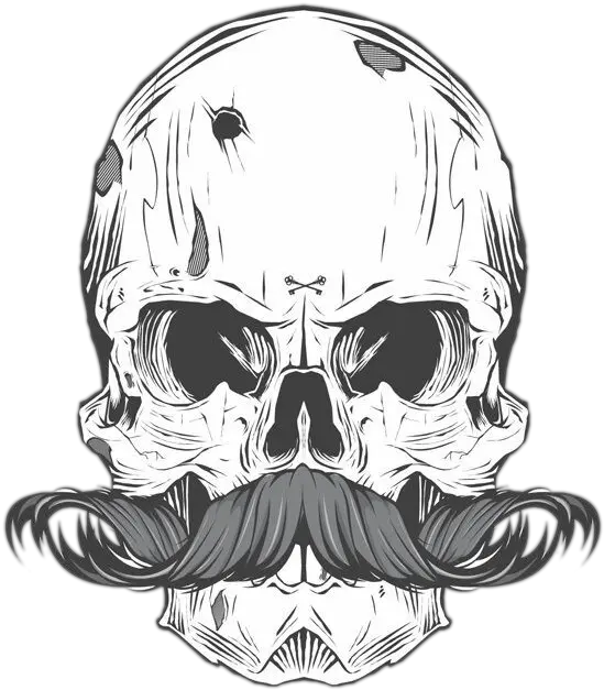 Download Tattoo Bearded Skull Calavera Finger Moustache Hq Skull Moustache Png Calavera Png