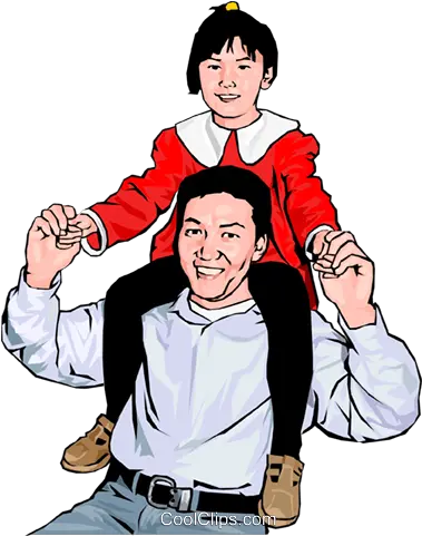 Proud Father And Child Royalty Free Vector Clip Art My Dad Cartoon Png Father Png