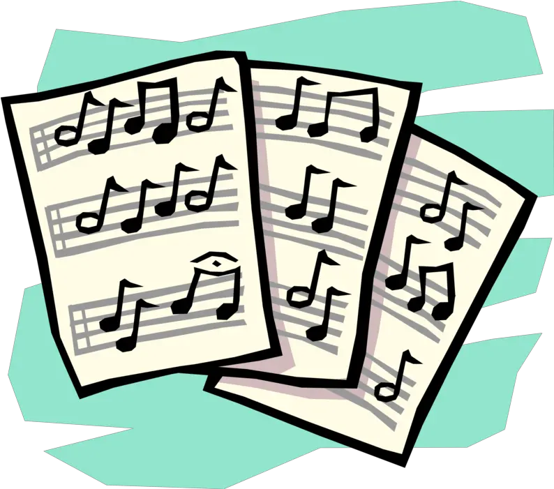 Vector Illustration Of Sheet Music Musical Notation Sheet Transparent Sheet Music Clipart Png Music Clipart Png png