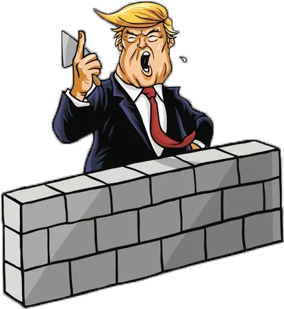 The Future Of Immigration Law Trump Wall Clip Art Png Trump Wall Transparent