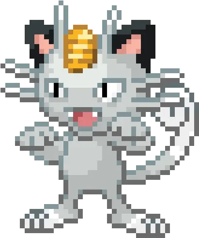 Alolan Meowth Pixel Art Maker Meowth Pixel Art Grid Png Meowth Transparent