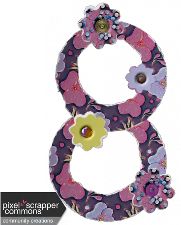Ripped Edge Floral Paper Number 8 Graphic By Gill Knox Dot Png Paper Rip Png