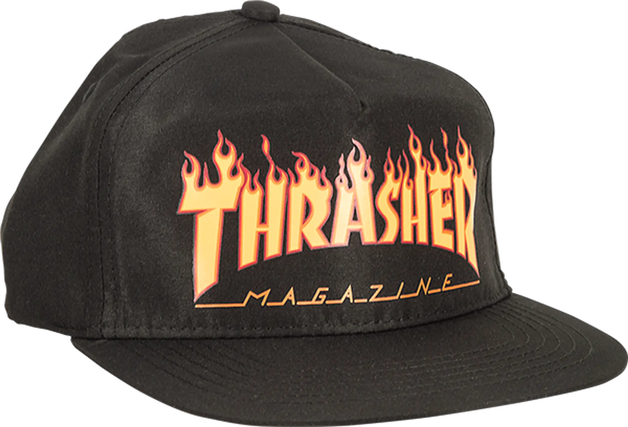 Thrasher Flames Logo Snapback Hat Png