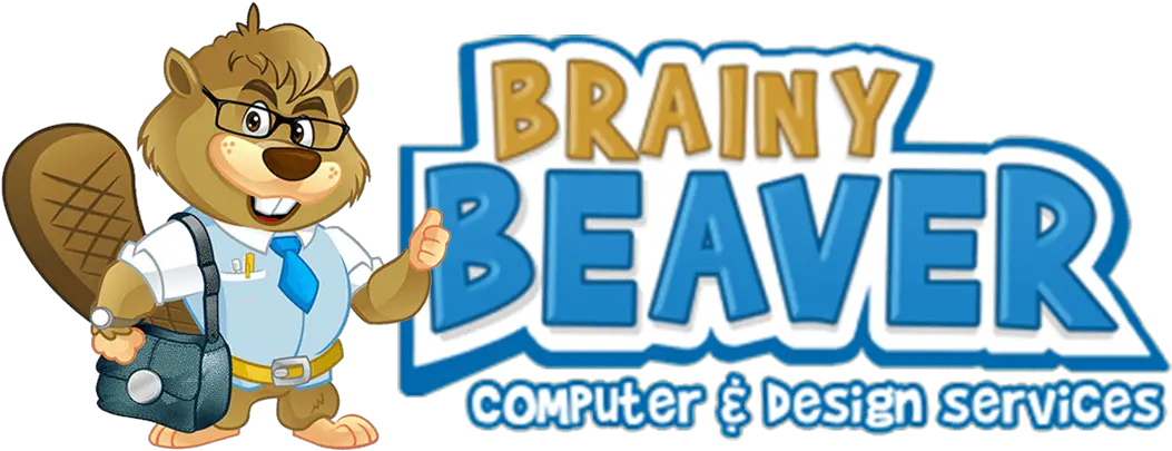 Brainy Beaver Computer U0026 Design Services Computer Beaver Png Computer Repair Logos png