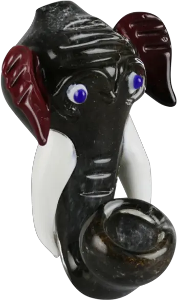 Elephant Fritted Glass Sherlock Pipe Elephant Head Pipe Glass Png Elephant Head Png