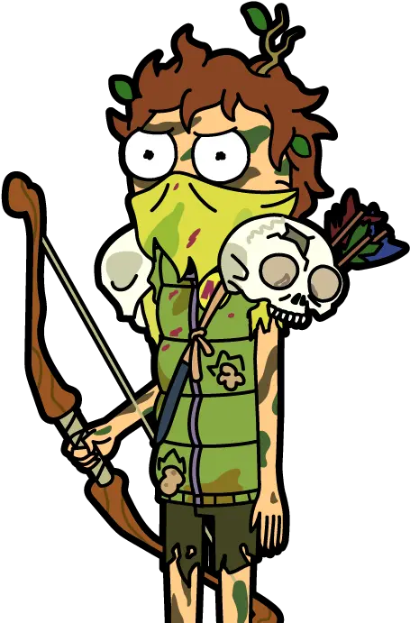 Wild Man Morty Pocket Morty Png Clipart Full Size Pocket Mortys Survivalist Morty Morty Png