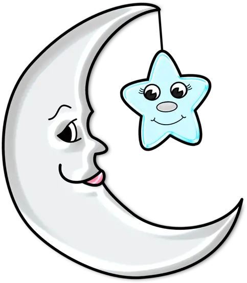 Moon Clipart Cute Transparent Free For Download Moon And Stars Drawing Png Cute Transparent