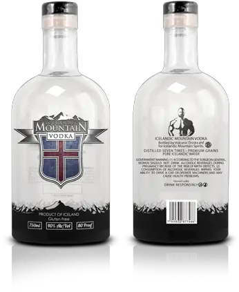 Icelandic Mountain 40 Vodka 70cl Iceland Mountain Vodka Png Vodka Bottle Png