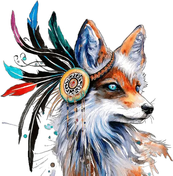 Cropped Native American Fox Tattoo Png Fox 2 Logo