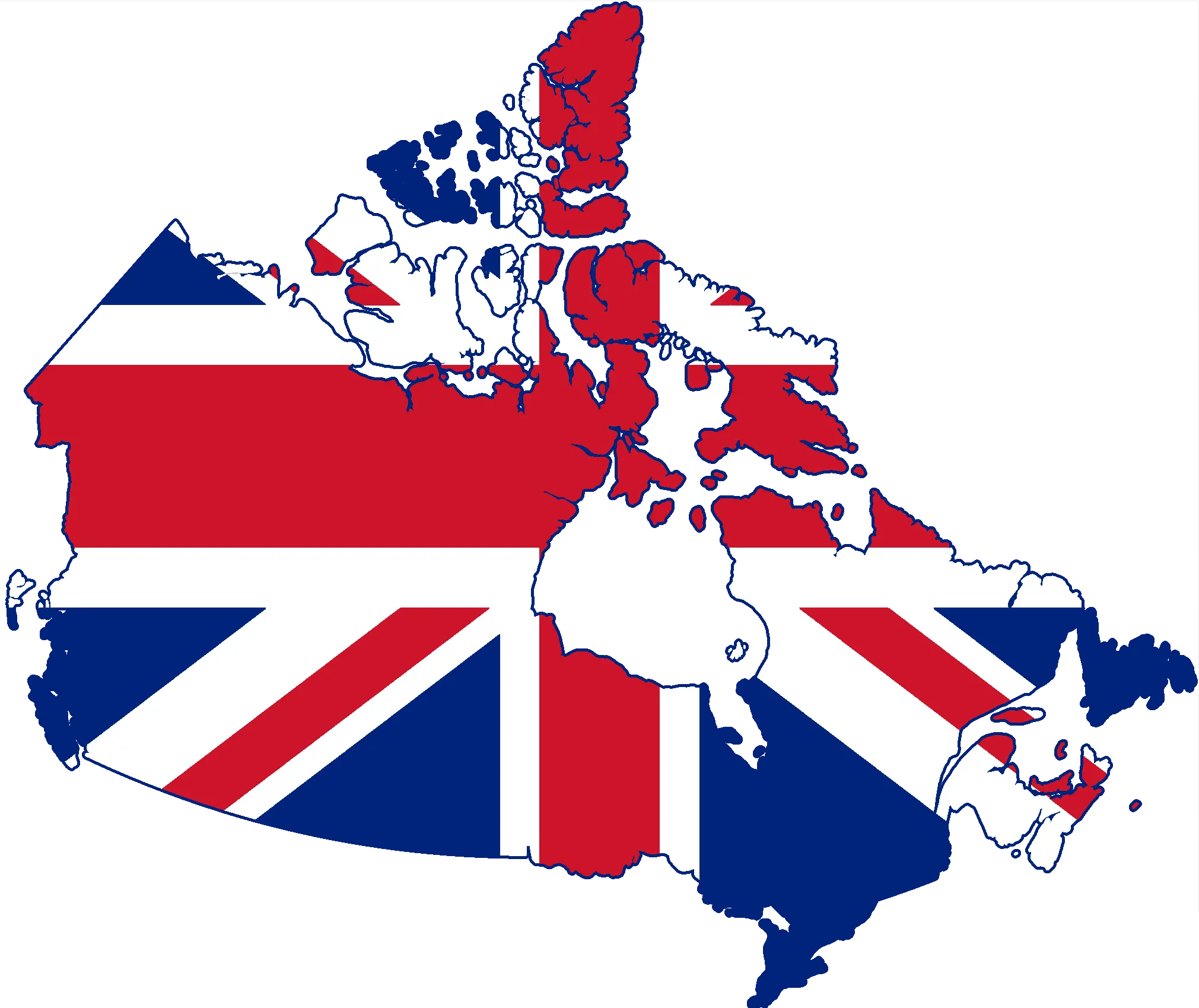 Flag Map Of Canada Kingdom Map Of Canada Png Uk Flag Png