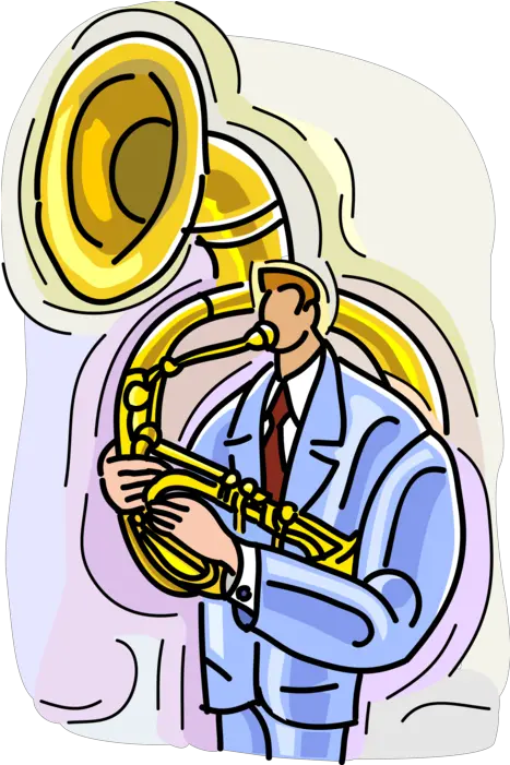 Vector Illustration Of Musician Playing Clip Art Png Tuba Png