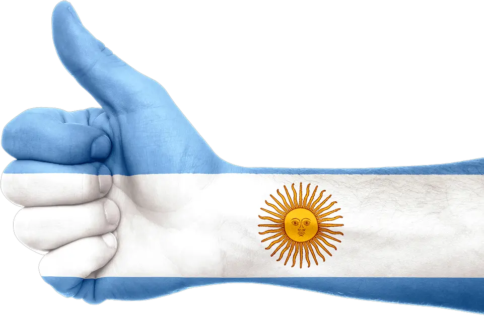 Argentina Flag Hand Thumbs Argentina Spanish Png Argentina Flag Png