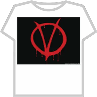 V T Shirt Roblox Nike Blue Png V For Vendetta Logo