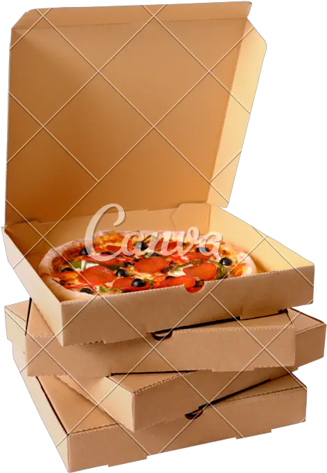 Download Stack Of Pizza Boxes Png Clip Art Black And White