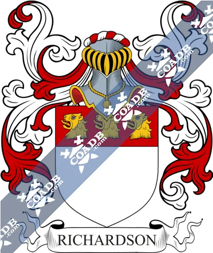 Richardson Family Crest Coat Of Arms And Name History Carter Coat Of Arms Png The Ace Family Logo