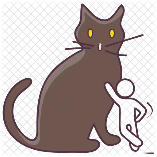 Halloween Cat Icon Of Colored Outline Reserva Ecológica Costanera Sur Png Halloween Cat Png